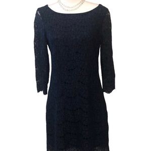 Barney’s New York Navy Blue Lace Dress